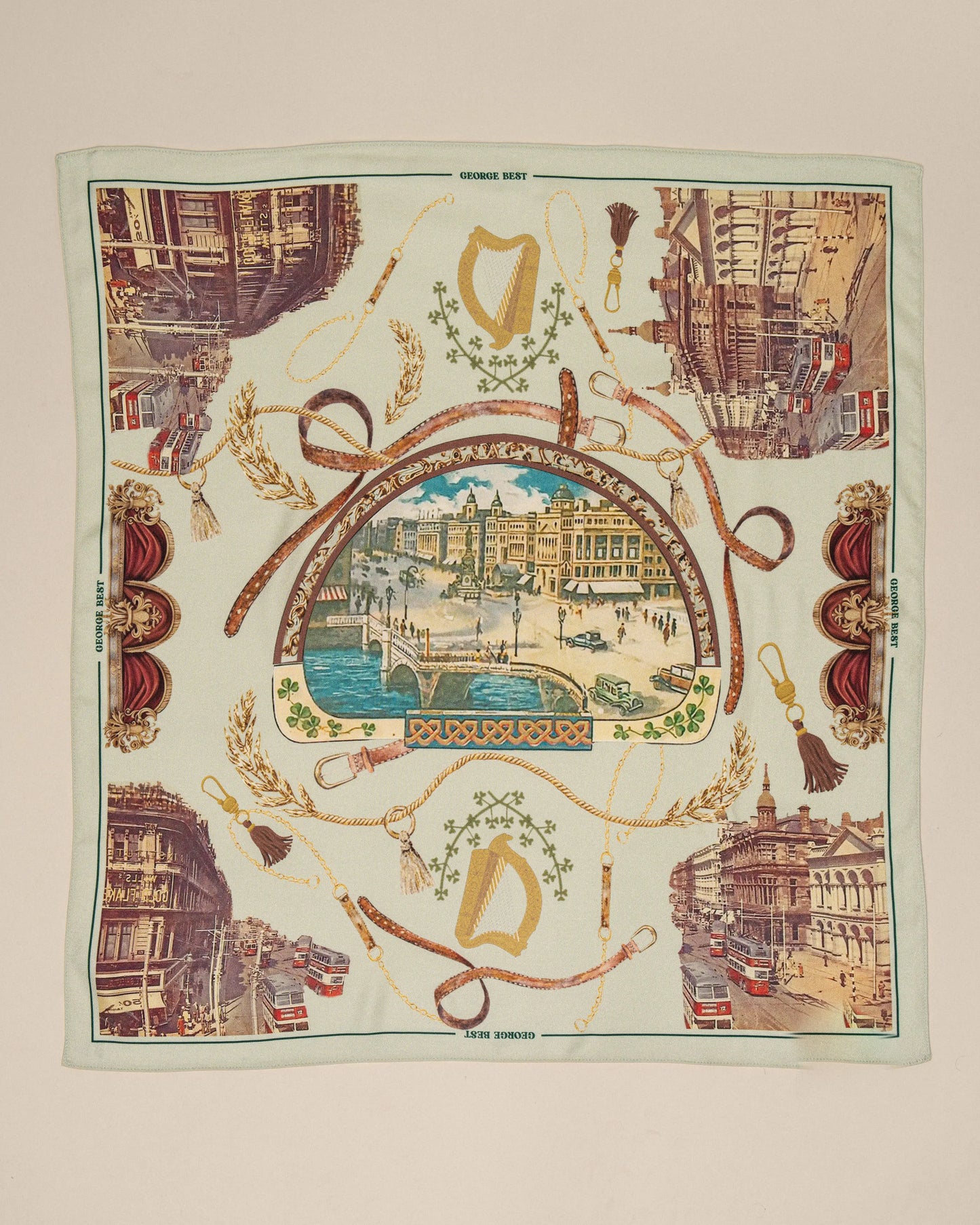 Baroque-style printed scarf